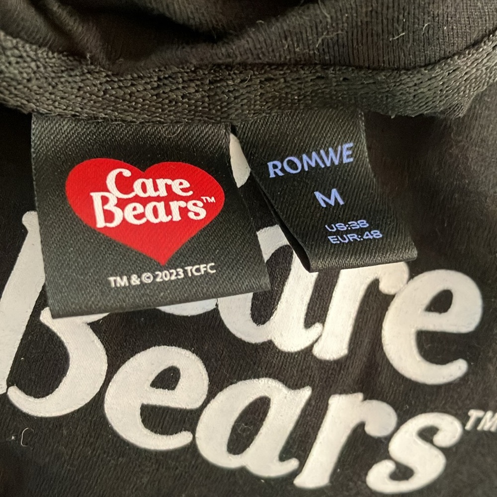 FREE W PURCHASE CALLOUT! Care Bears "Best Friend Bear" Black Crew Neck T-shirt - Picture 5 of 5